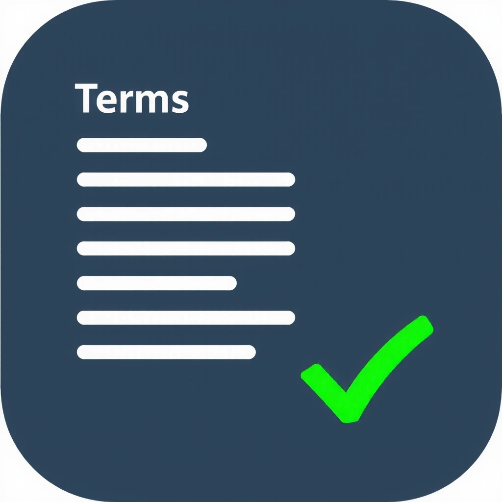 Icon representing terms of service