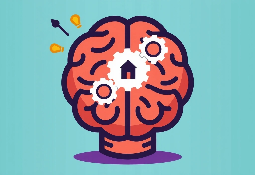 Stylized illustration of a brain with gears, representing intellectual property and innovation